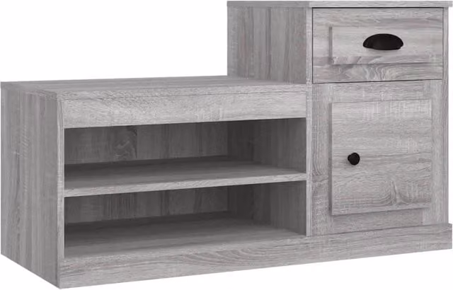 Berkfield Home Grey Sonoma Shoe Cabinet W/D/H: 100 x 42 x 60 cm