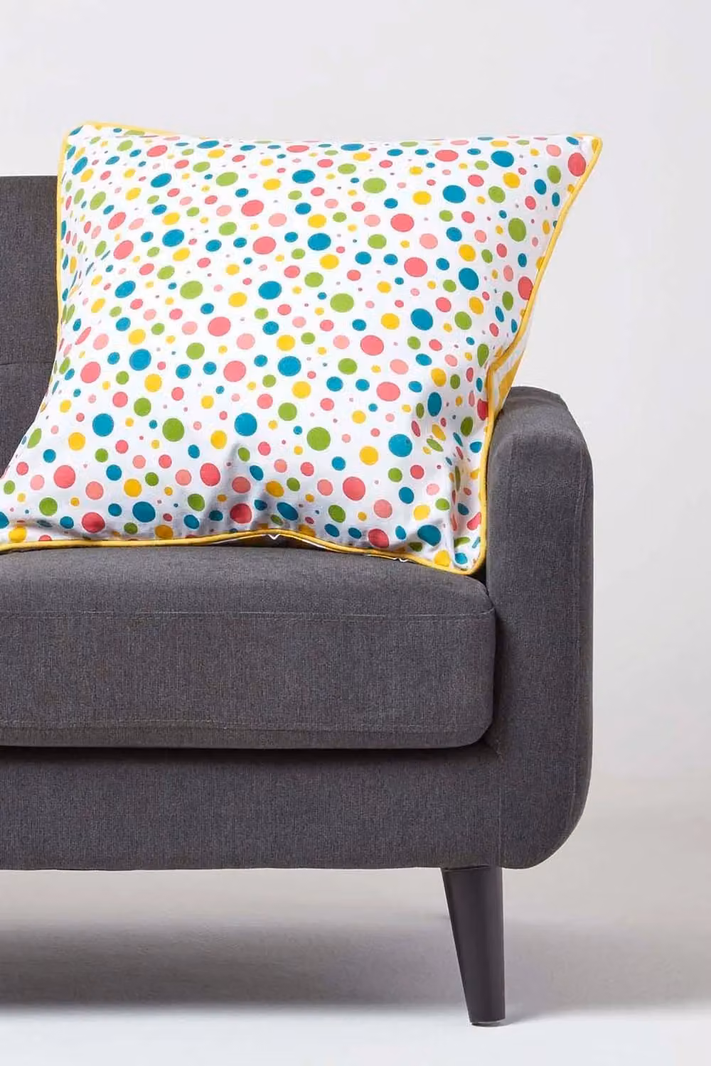 Homescapes Multi Colour Polka Dot Cotton Square Cushion Cover, W/D/H: 60 x 60 x 1 cm – 2