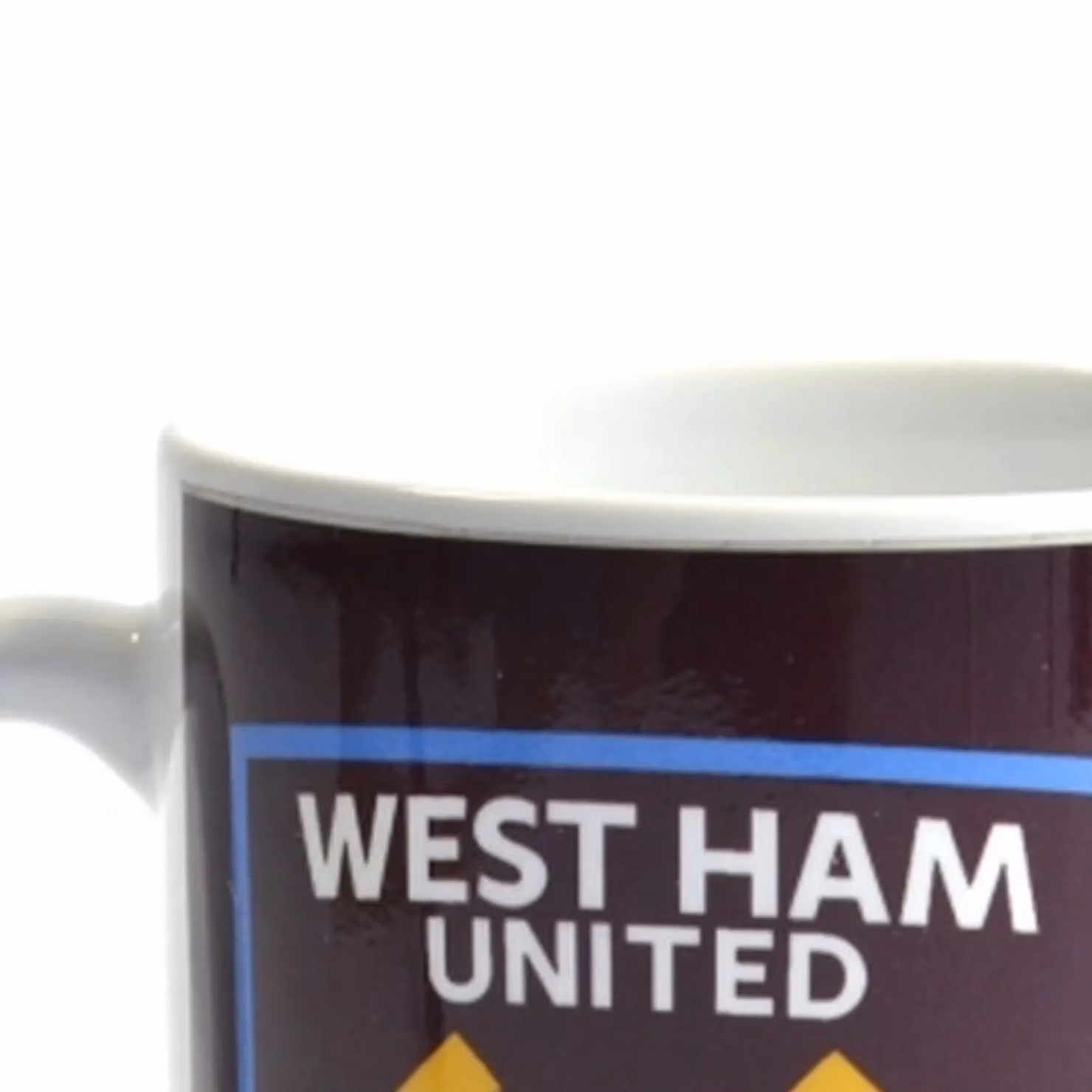 West Ham United FC Geometric Halftone Mug in Red, Blue and Multicolour, 0.3 kg – 3