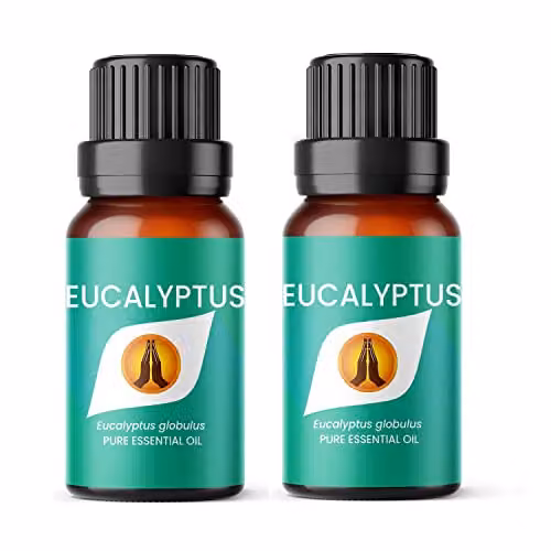 Aroma Energy Eucalyptus Pure Essential Oil, 20ml (2 x 10ml Bottles), Transparent