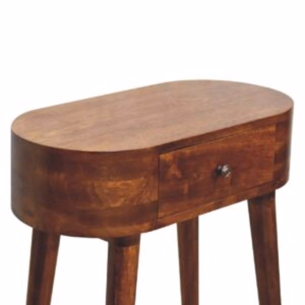 Wyld Haus Chioggia Mini Console Table in Brown Mango Wood with Drawer – 3