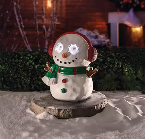 Smart Garden Marco Paul Light Up Snowman Christmas Outdoor Decoration in White