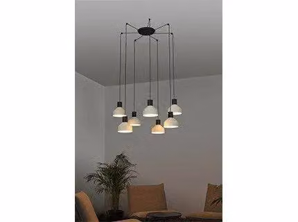 Netlighting Kombo Cluster Pendant Ceiling Light in Beige with 7 Glass Shades, Diameter: 200 cm, E27 – 2