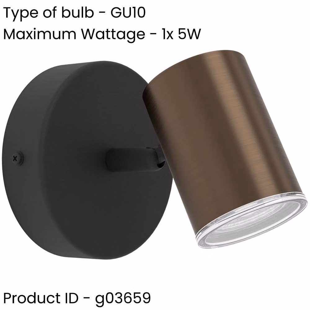Loops 2 Pack Modern LED Ceiling Spotlight in Bronze and Black for Bathroom Lighting – 2
