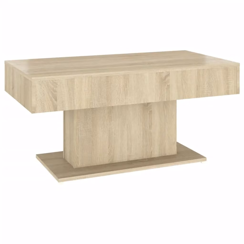 Berkfield Home Sonoma Oak Coffee Table in Brown, W/D/H: 96 x 50 x 45 cm – 2