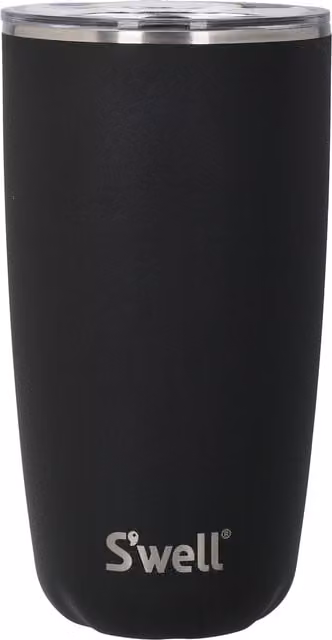 S'well Onyx Stainless Steel Tumbler with Lid, Black, 530ml