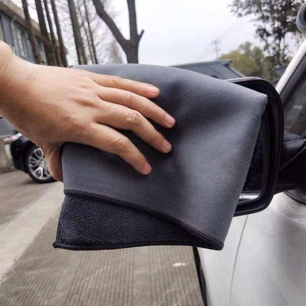 NESTLUNE 5-Piece Microfibre Cleaning Cloths for Glass, Windows, Mirrors and Cars, Grey, W/D/H: 100 x 100 x 100 cm – 2