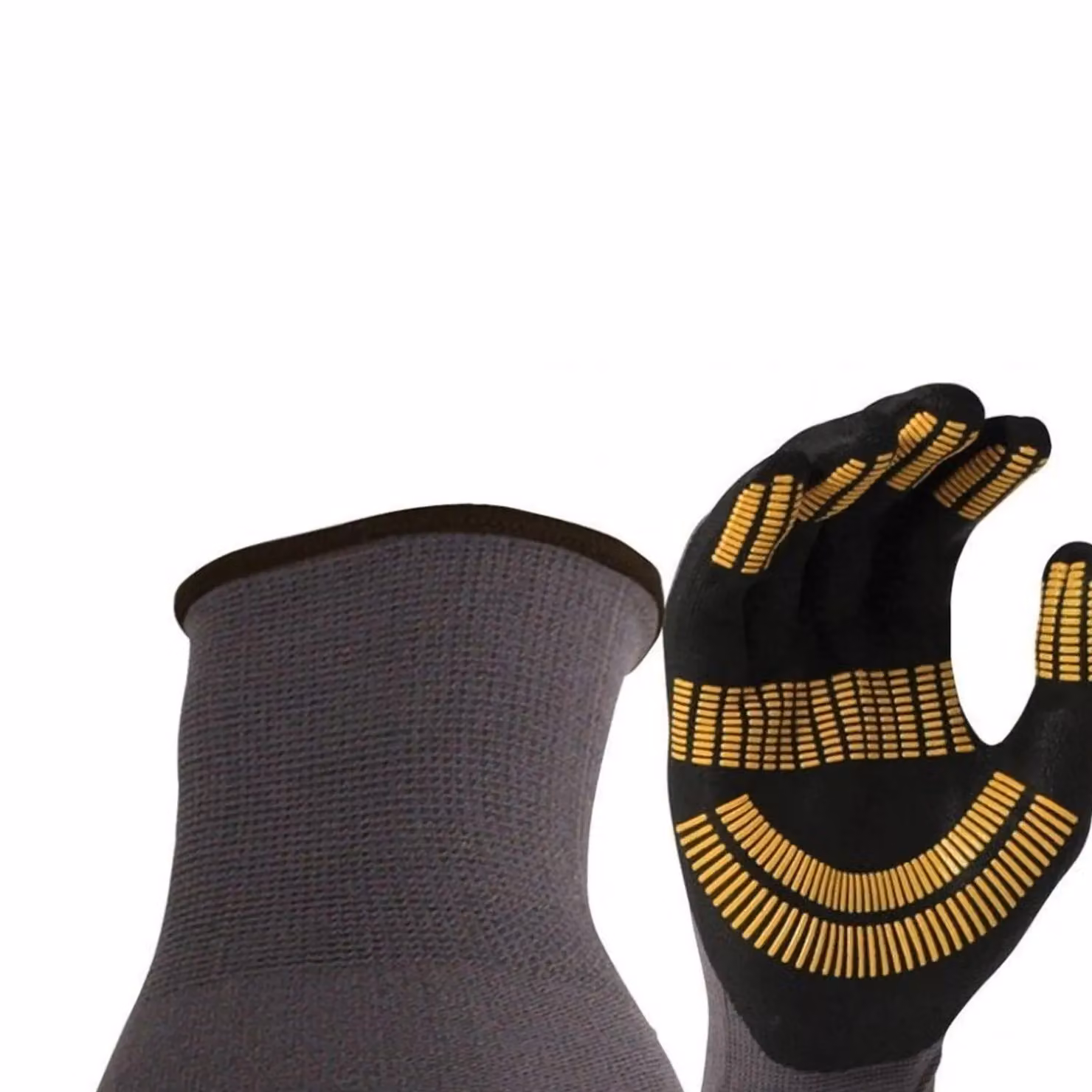 Stanley SY510 Razor Tread Gripper Nitrile Gloves, Size M, Grey and Multicolour – 2