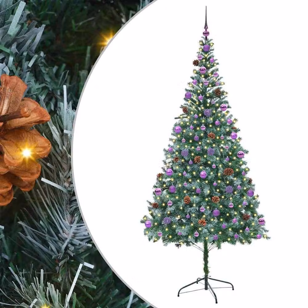 Berkfield Home Elegant Artificial Christmas Tree in Green with Stand, Height: 210 cm – 3