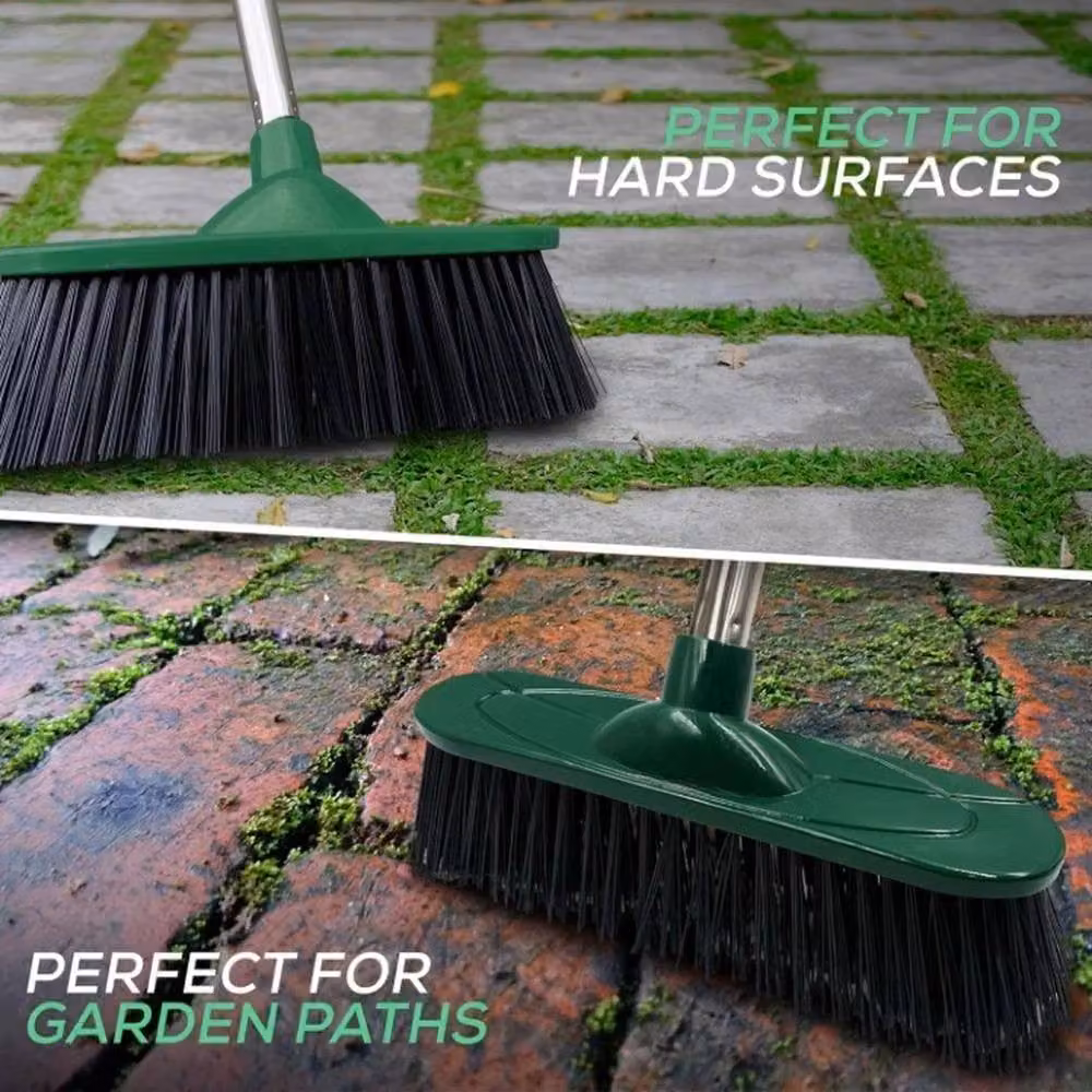 Havendro Heavy Duty Outdoor Garden Broom Stiff Sweeping Brush in Green – 4