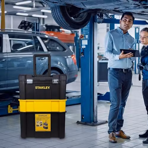 Stanley Stackable Rolling Workshop Toolbox with Inserts, Black – 6
