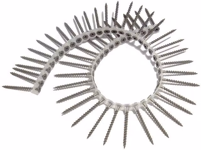 Forgefix Collated Phillips Bugle Head Drywall Screws in Black and Silver