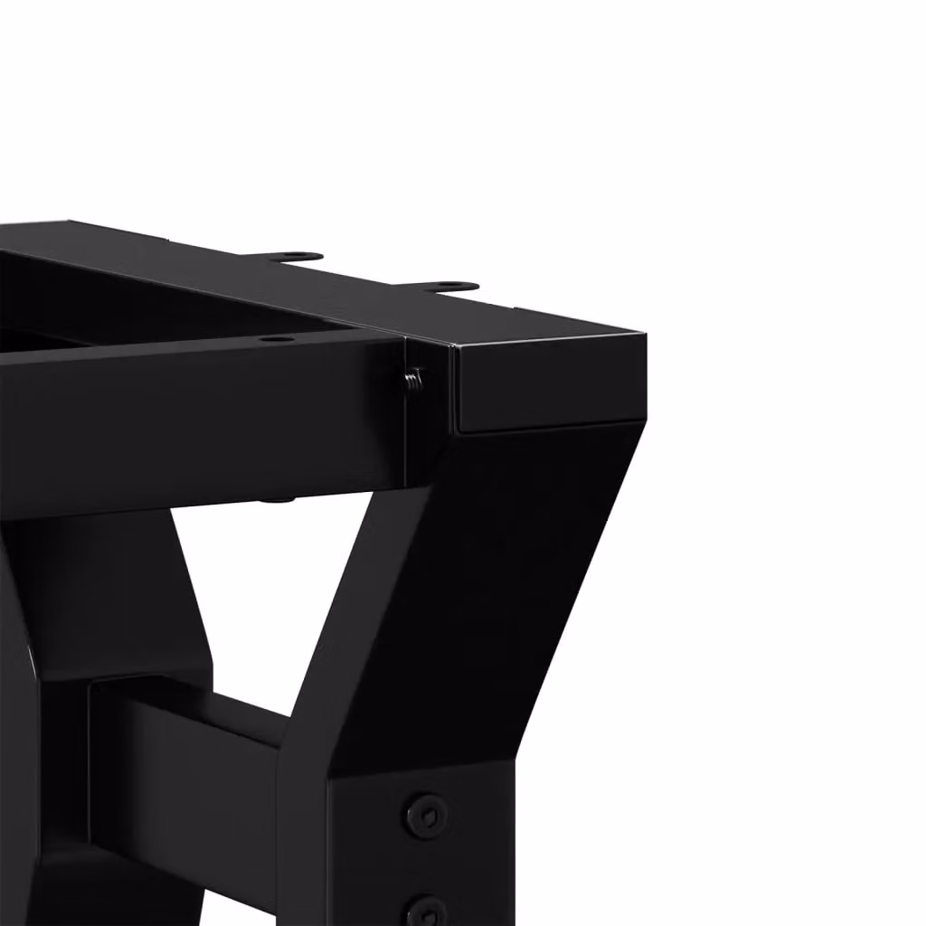 Berkfield Home Y-Frame Coffee Table Legs in Matt Black Steel, W: 80 cm, D: 70 cm, H: 43 cm – 3
