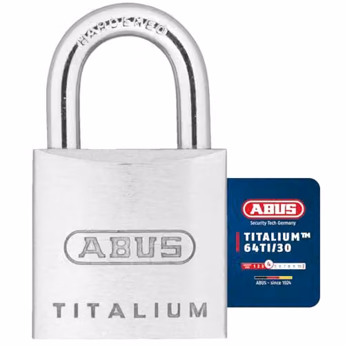 ABUS Titalium Padlock Keyed Alike in White and Silver