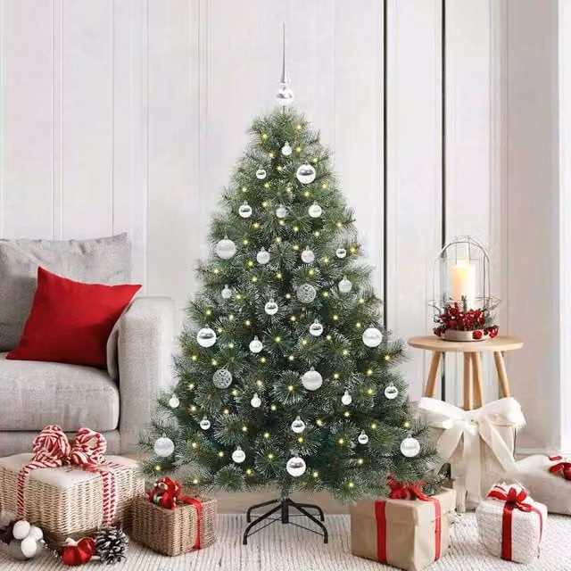 Berkfield Home Artificial Green Christmas Tree with 150 LEDs, Height: 150 cm – 1