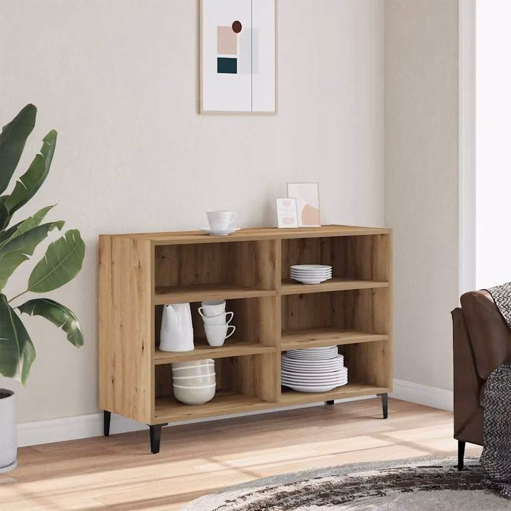 Berkfield Home Artisan Oak Sideboard in Brown, W/D/H: 103.5 x 35 x 70 cm – 2