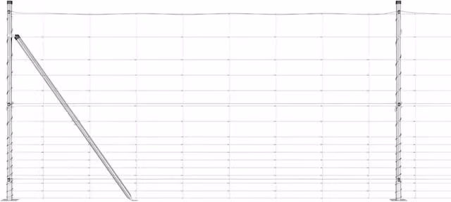 Berkfield Home Field Fence Galvanised Steel in Silver, H: 120 cm x L: 25 m – 1
