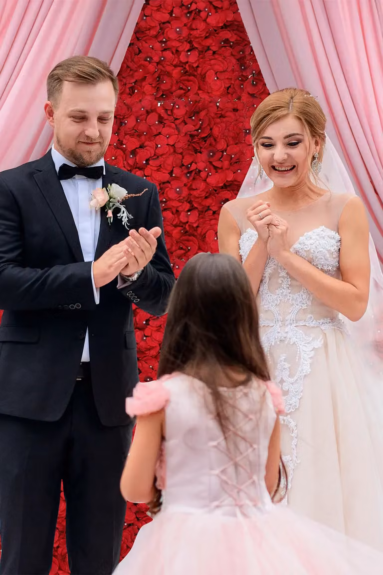 Neel Blue Dark Red Artificial Rose Flower Wall Panel for Wedding Photography Backdrops