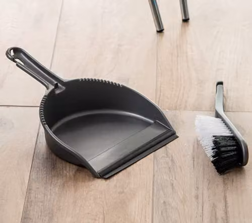 Addis Dustpan and Soft Brush Set in Silver and Grey – 2