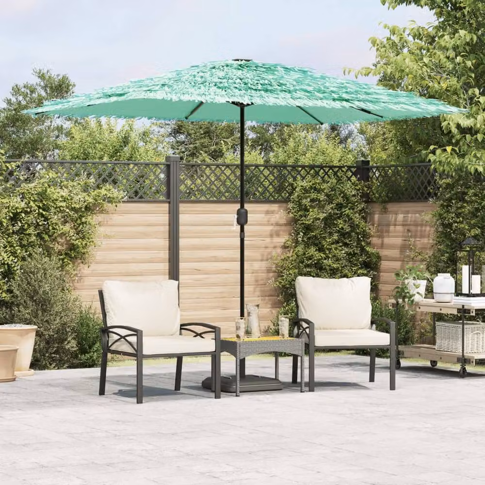 Berkfield Green Garden Parasol with Steel Pole, W/D/H: 300 x 200 x 250 cm – 2