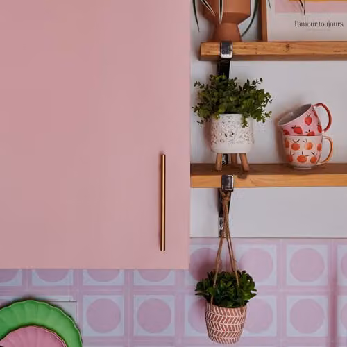 Rust-Oleum Pink Kitchen Cupboard Paint in Matt Finish, Pink, 750ml – 2