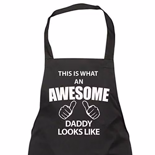 60 Second Makeover Limited This Is What An Awesome Daddy Looks Like Black Apron for Men – 3