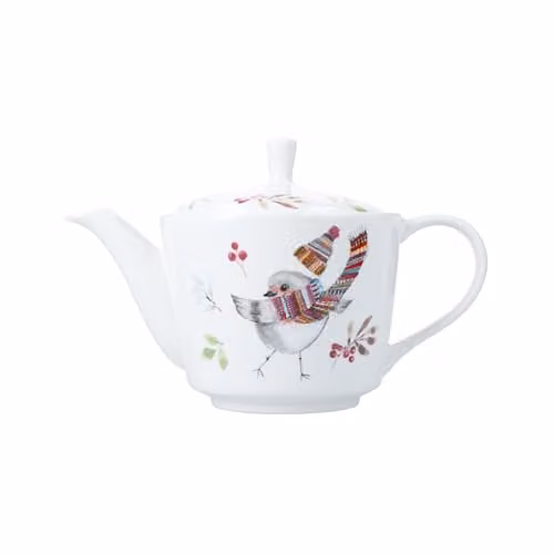Mikasa Floral Bone China Teapot in White, 650ml