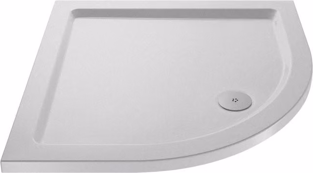 Balterley Premium Slip Resistant Slimline Quadrant Shower Tray, White, W/D: 90 x 90 cm