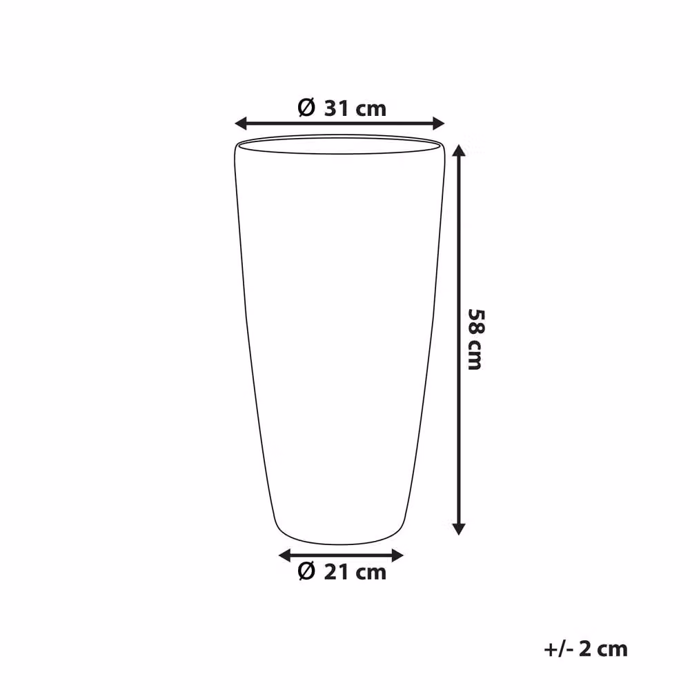 Wyld and Coco Grey Stone Tall Plant Pot Planter, H 58 cm x W 31 cm – 3