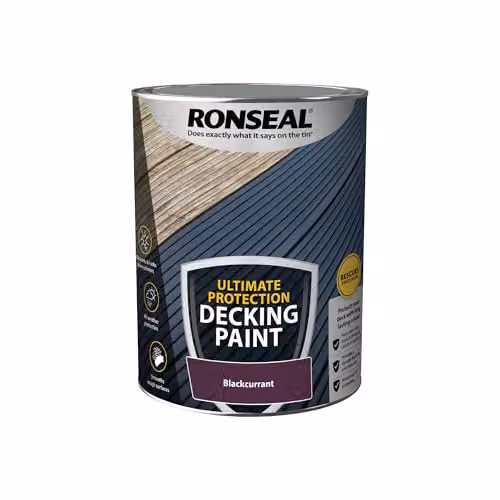 Ronseal Ultimate Decking Paint Blackcurrant Purple 5L – 3