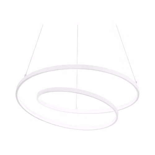 Netlighting OZ Dimmable Swirl Integrated LED Pendant Ceiling Light, White, 3000K, W: 80 cm