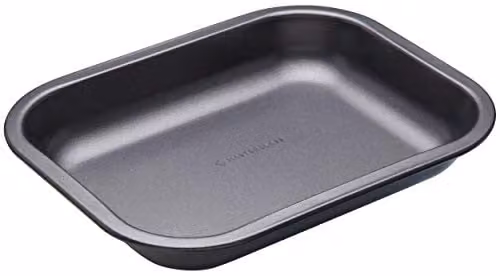MasterClass Non-Stick Rectangular Open Roasting Pan, Grey, W: 27 cm, D: 21 cm, H: 4 cm – 1