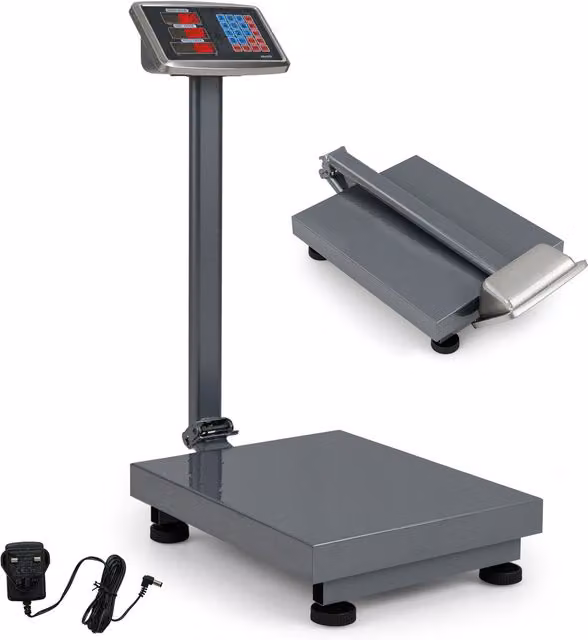 Costway Digital Computing Platform Scale with Price Calculator in Silver – 1