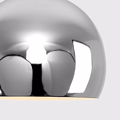 ValueLights Set of 2 Retro Chrome Dome Ceiling Pendant Light Shades, Width: 20 cm – 3