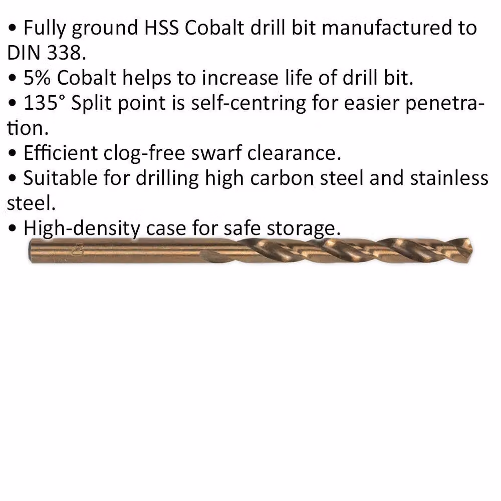 Loops 10 Pack 4mm HSS Cobalt Twist Drill Bits in Gold and Multicolour – 2