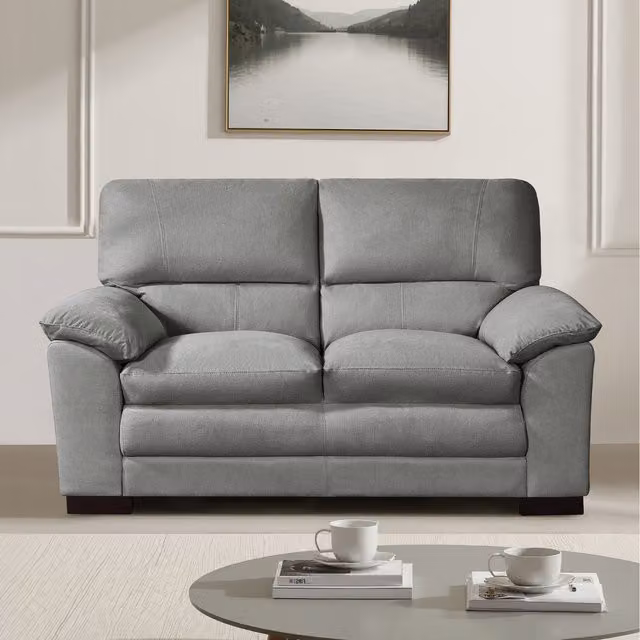 Artemis Home Ramona 2 Seat Upholstered Fabric Sofa in Grey