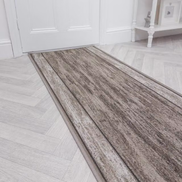 runrug Rama Hallway Runner Rug in Light Brown, W: 80 cm, L: 150 cm – 1