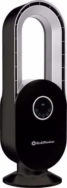 Rediffusion Oscillating Table Bladeless Cooling Fan in Silver and Black