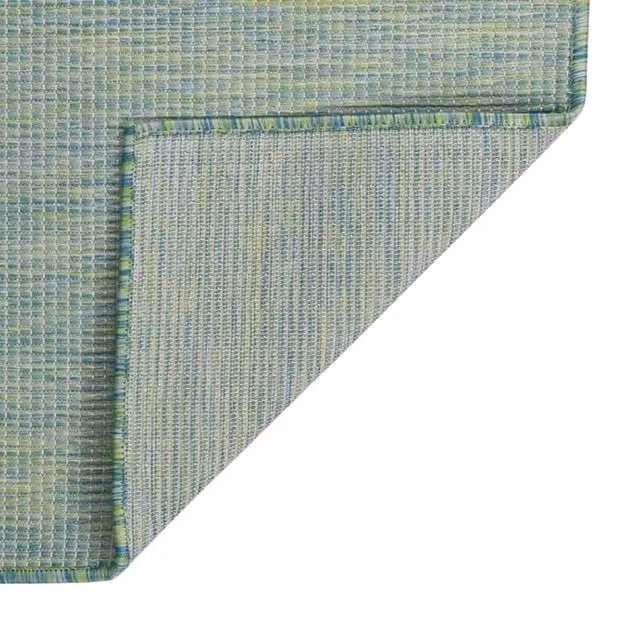 Berkfield Home Turquoise Outdoor Flatweave Rug W/D: 140 x 200 cm – 1