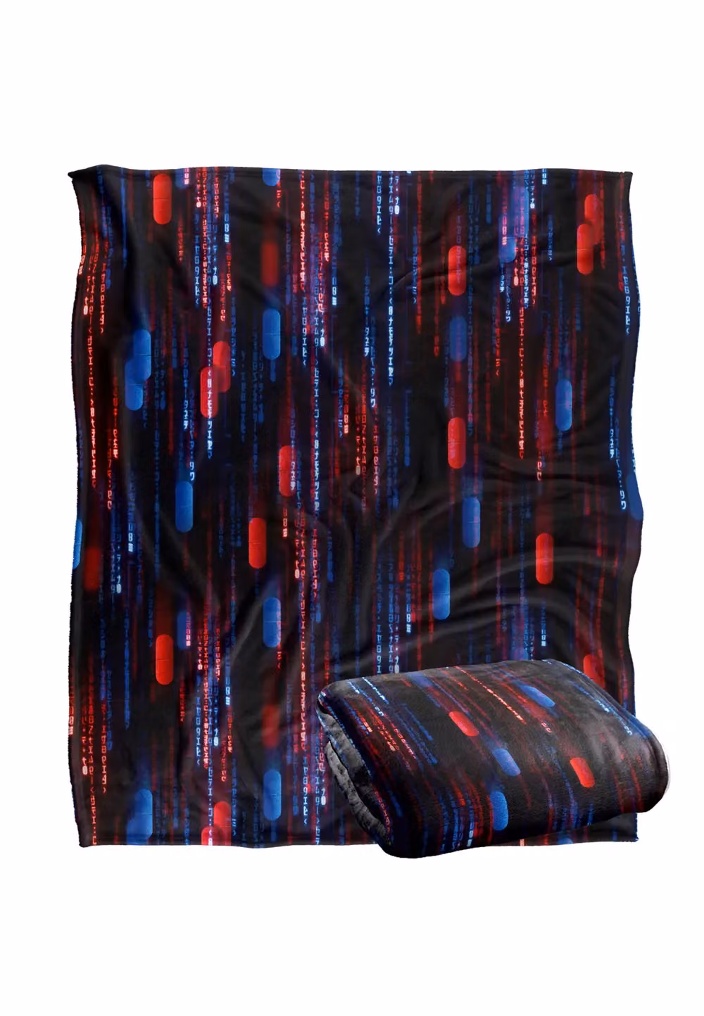 Warner Brothers The Matrix Silky Touch Super Soft Fluffy Throw Blanket, White and Multicolour, W: 152 cm, D: 127 cm – 2