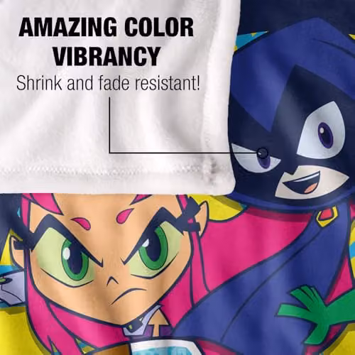 LOGOVISION Teen Titans Go Group Super Soft Silky Touch Fleece Throw Blanket, Multicolour, W: 127.0 cm, H: 152.4 cm – 3