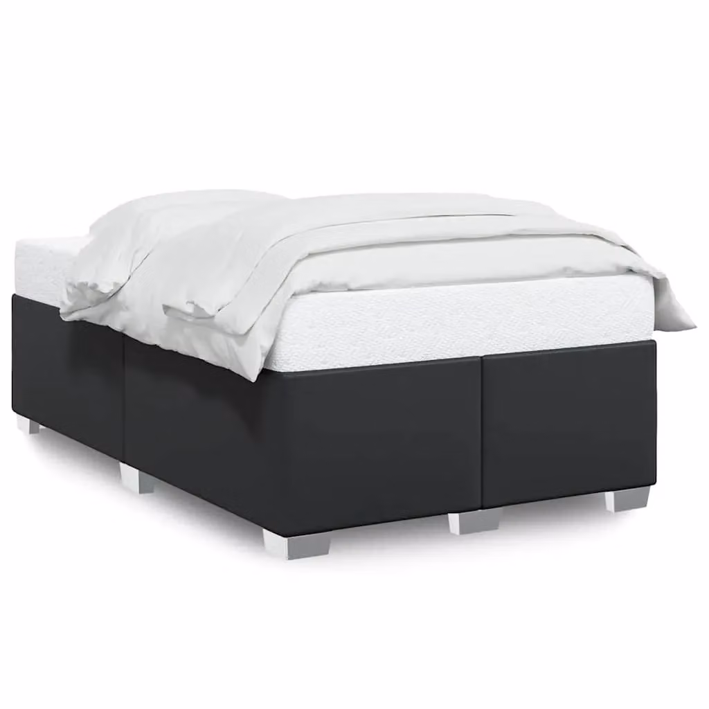 Berkfield Home Double Upholstered Faux Leather Bed Frame in Black, W/D/H: 140 x 200 cm – 2