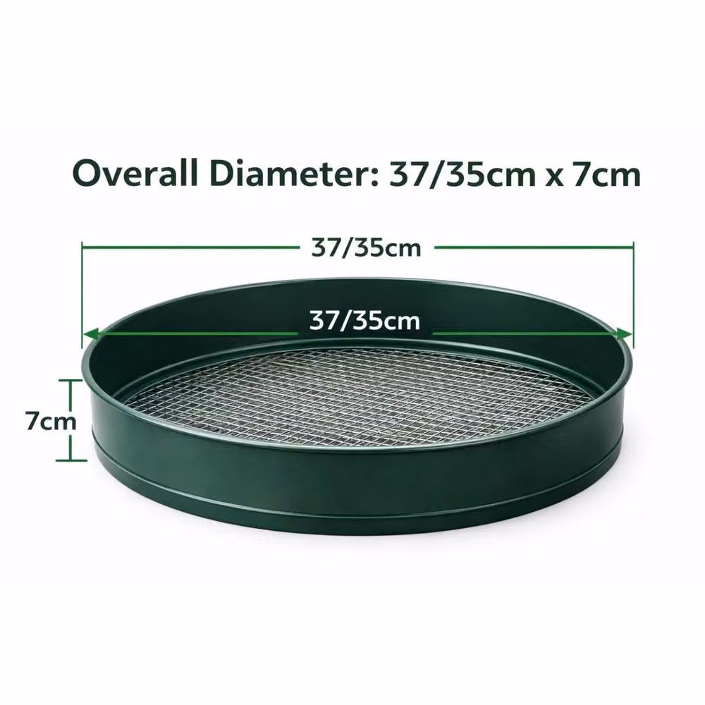 FLAVORA 3-in-1 Steel Garden Soil Sieve in Green – 2