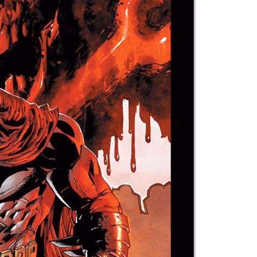 Batman Comic Covers Skull Framed Paper Poster in Red – 2