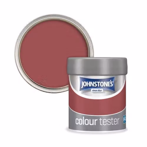 Johnstone's Matt Dispersion Colour Sample Tester Pot in Dusky Berry Pink, 75ml
