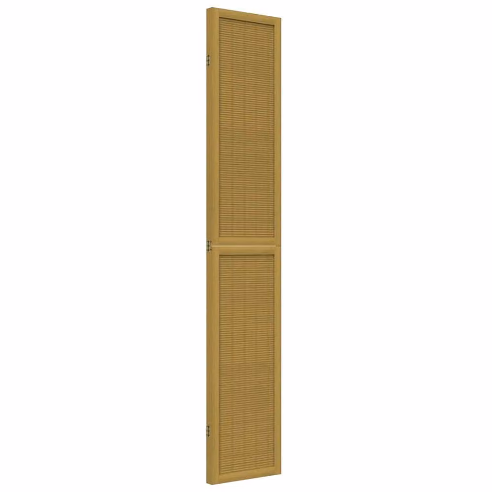 Berkfield Home 3-Panel Brown Solid Wood Paulownia Room Divider H 220 cm x W 110 cm – 2