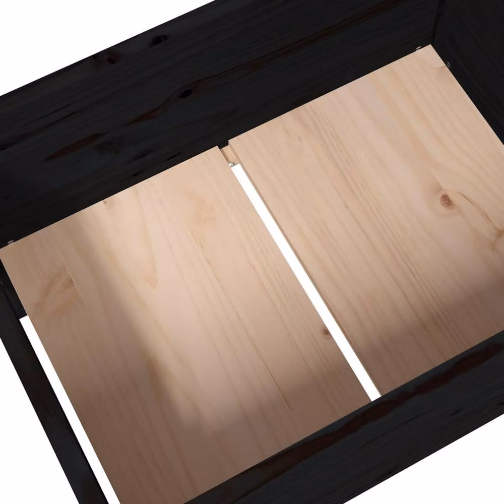 Berkfield Home Black Solid Wood Pine Planter W/D/H: 178.5 x 44 x 75 cm – 5