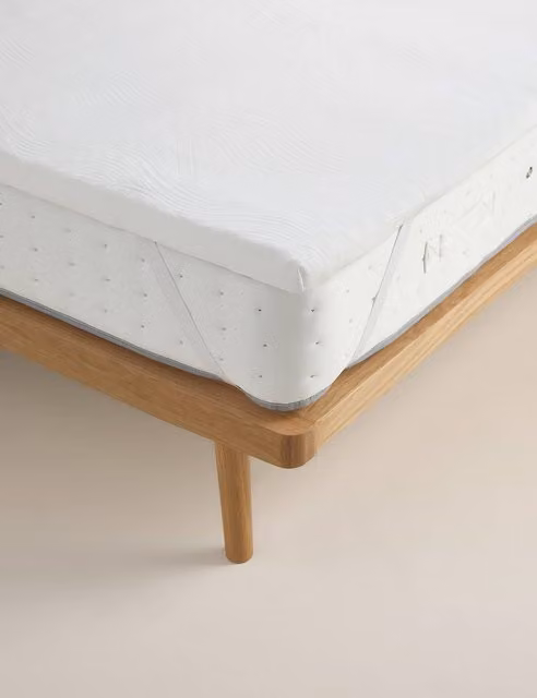 Sleep Solutions Memory Foam Contour Mattress Topper, White, 4cm
