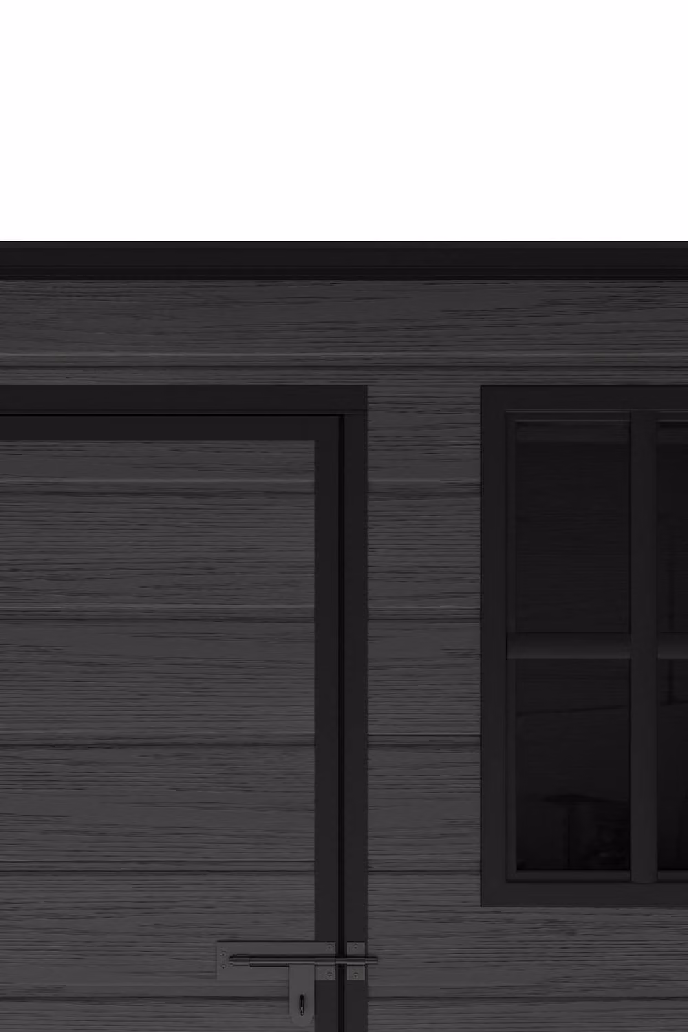 Living and Home Plastic Pent Garden Storage Shed with Lockable Door and Window in Dark Grey, H 183 x W 152.4 x D 92 cm – 6