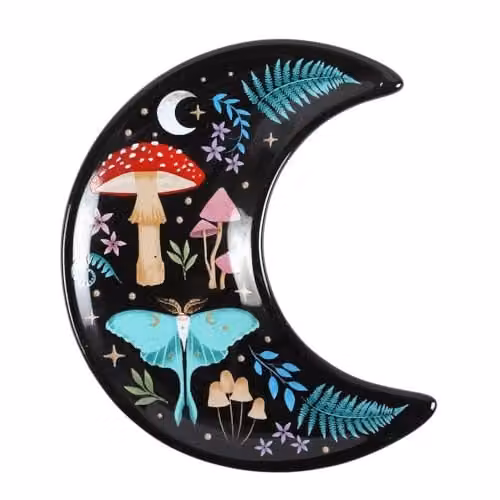KDMD Organic Floral Ceramic Trinket Bowl in Black and Gold, W/D/H: 13.0 x 12.0 x 1.4 cm